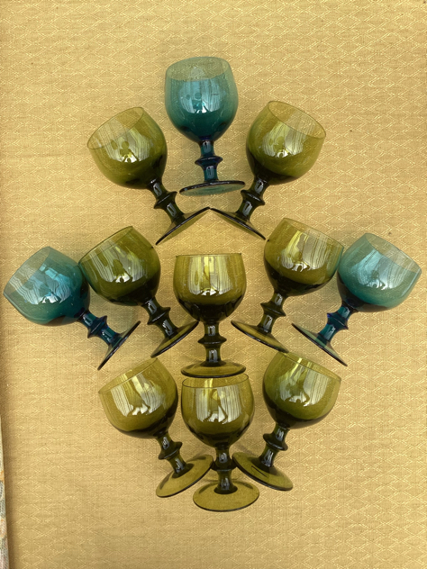#vintageglas #holmegaardglas #holmegaardglasværk#mundblæsteglas #olivengrønneglas