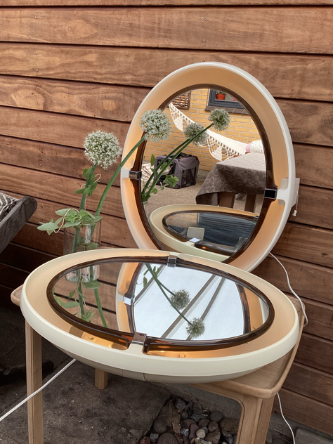 #allibert #allibertmirror #spaceage#westgermanymirror #bakelite#bathroommirror #badeværelsesspejl#spejl #vægspejl
